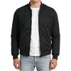 image:imageDecrum Mens Solid Color Lightweight Fleece Bomber JacketBlack