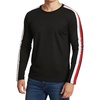 image:imageDecrum Mens Striped Long Sleeve Crew Neck Tee ShirtsBlack