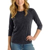 Black - Mineral Wash Raglan 3/4 Sleeve Shirt