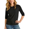 Black Womens Solid Color Raglan
