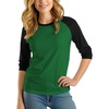 Green & Black Womens Raglan