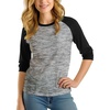 Grey Milage & Black Womens Raglan