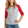 Heather Grey & Red Raglan