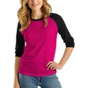 Pink & Black Womens Raglan