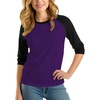 Purple & Black Womens Raglan