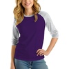 Purple & Heather Grey Womens Raglan
