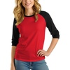 Red & Black Womens Raglan