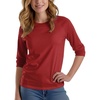 Red Womens Solid Color Raglan