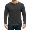 image:imageDecrum Raglan Shirt Men  Crew Neck Baseball Long Sleeve Tee ShirtsBlack Acid Wash