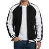 image:imageDecrum Raglan Varsity Jacket Men  High School Bomber Mens Baseball JacketsBlack White