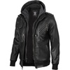 image:imageDecrum Real Lambskin Casual Leather Jacket Men with Removeable HoodFrndle  Black Leather Jacket Men
