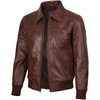 image:imageDecrum Real Lambskin Leather Bomber Jacket Men Classic Casual OuterwearBrown