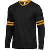 image:imageDecrum Ringer Shirts Men  Crew Neck Stripe Long Sleeves Tee ShirtsBlack  Yellow 2 Stripes Long Sleeve