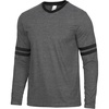 image:imageDecrum Ringer Shirts Men  Crew Neck Stripe Long Sleeves Tee ShirtsCharcoal  2 Stripes Long Sleeve