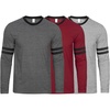 Set 62 - Pack of 03 Mens 2 Stripe Long Sleeve Shirt