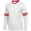 White - Red 2 Stripes Long Sleeve