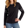 image:imageDecrum Ringer Shirts Women  Crew Neck Stripe Long Sleeves Tops amp TeesBlack  Charcoal
