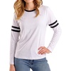 image:imageDecrum Ringer Shirts Women  Crew Neck Stripe Long Sleeves Tops amp TeesWhite  Black