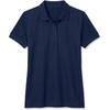Navy Womens Rib Polo Shirt