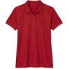 Red Womens Rib Polo Shirt