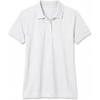 White Womens Rib Polo Shirt