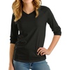 image:imageDecrum Womens Raglan Shirt  34 Length Sleeve V Neck Baseball Tops amp TeesBlack
