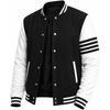 image:imageMen Varsity Jackets  Letterman Bomber Style Baseball Jackets For MensBlack White 4 Stripe