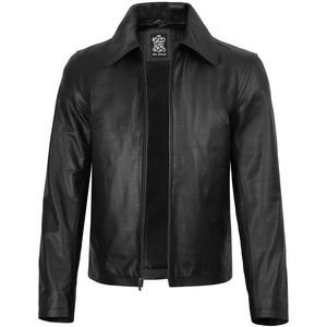 image:imageCafe Racer Cowhide Leather Jacket Men Moto Biker Style For Casual FashionEarl Black