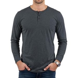 image:imageDecrum Henley Shirts for Men  Casual Fashion Mens Long Sleeve Tee ShirtsCharcoal