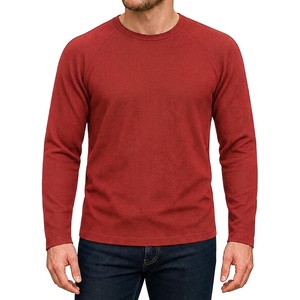 image:imageDecrum Mens Raglan Long Sleeve Crew Neck T ShirtsRed
