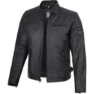 image:imageDecrum Mens Real Lambskin Leather Jacket Cafe Racer Casual FashionMatte Black