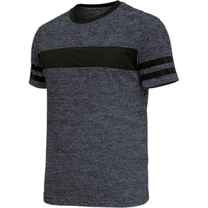 image:imageDecrum Mens Short Sleeve Crew Neck Striped T ShirtsCharcoal Grey  3 Striped Short Sleeve