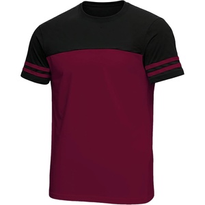 image:imageDecrum Mens Short Sleeve Crew Neck Striped T ShirtsMaroon  2 Stripes Short Sleeve