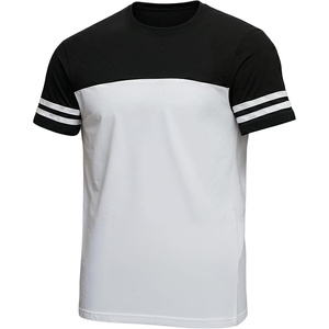 image:imageDecrum Mens Short Sleeve Crew Neck Striped T ShirtsWhite  2 Stripes Short Sleeve