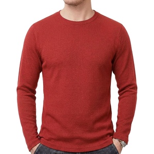 image:imageDecrum Mens Waffle Long Sleeve Crew Neck Tee ShirtsRed