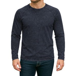 image:imageDecrum Raglan Shirt Men  Crew Neck Baseball Long Sleeve Tee ShirtsBlack Mineral Wash