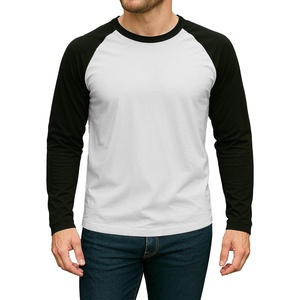 image:imageDecrum Raglan Shirt Men  Crew Neck Baseball Long Sleeve Tee ShirtsWhite Black