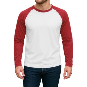 image:imageDecrum Raglan Shirt Men  Crew Neck Baseball Long Sleeve Tee ShirtsWhite Red