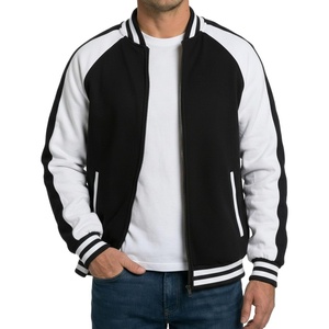 image:imageDecrum Raglan Varsity Jacket Men  High School Bomber Mens Baseball JacketsBlack White
