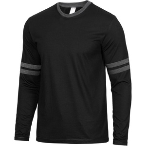image:imageDecrum Ringer Shirts Men  Crew Neck Stripe Long Sleeves Tee ShirtsBlack  2 Stripes Long Sleeve