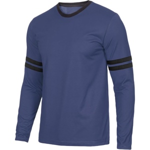 image:imageDecrum Ringer Shirts Men  Crew Neck Stripe Long Sleeves Tee ShirtsDenim Blue  2 Stripes Long Sleeve