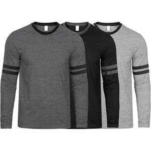 image:imageDecrum Ringer Shirts Men  Crew Neck Stripe Long Sleeves Tee ShirtsSet 61  Pack of 03 Mens 2 Stripe Long Sleeve Shirt