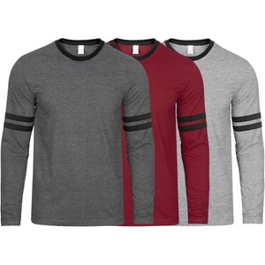 image:imageDecrum Ringer Shirts Men  Crew Neck Stripe Long Sleeves Tee ShirtsSet 62  Pack of 03 Mens 2 Stripe Long Sleeve Shirt