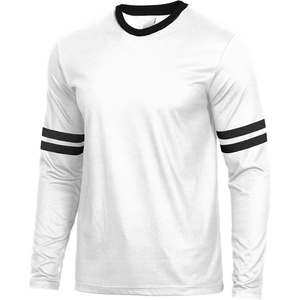 image:imageDecrum Ringer Shirts Men  Crew Neck Stripe Long Sleeves Tee ShirtsWhite  2 Stripes Long Sleeve