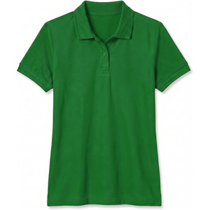 image:imageDecrum Womens Polo Shirts Short Sleeve Casual Office Fashion Collared TeeGreen Womens Rib Polo Shirt