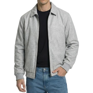 image:imageFleece Jacket Men  Soft Casual Fashion Outerwear Mens Bomber JacketsHeather Grey