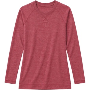 image:imageLong Sleeve Shirts for Women  Raglan Full Sleeves Womens Crew Neck TopsHeather Pink