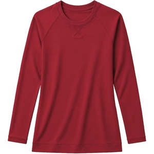image:imageLong Sleeve Shirts for Women  Raglan Full Sleeves Womens Crew Neck TopsRed