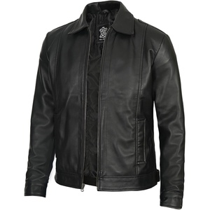 image:imageMens Leather Jacket  Real Lambskin Vintage Style Leather Jackets For MenBlack