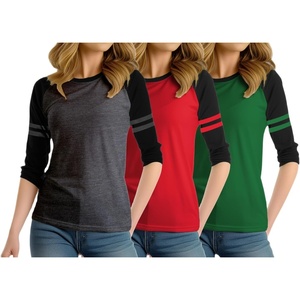 image:imageRaglan Shirt Women Three Quarter Sleeves Baseball TopsPack of 3  Set42 Womens Raglan Shirt